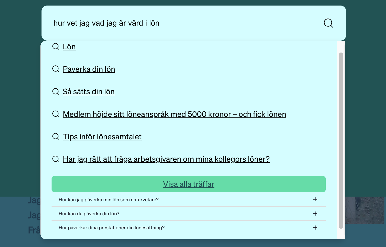 Show all results button